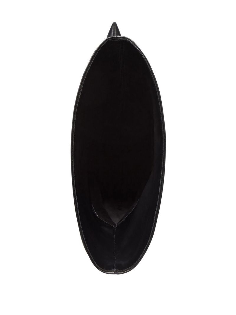 Black Wander 70 Leather Ankle Boots
