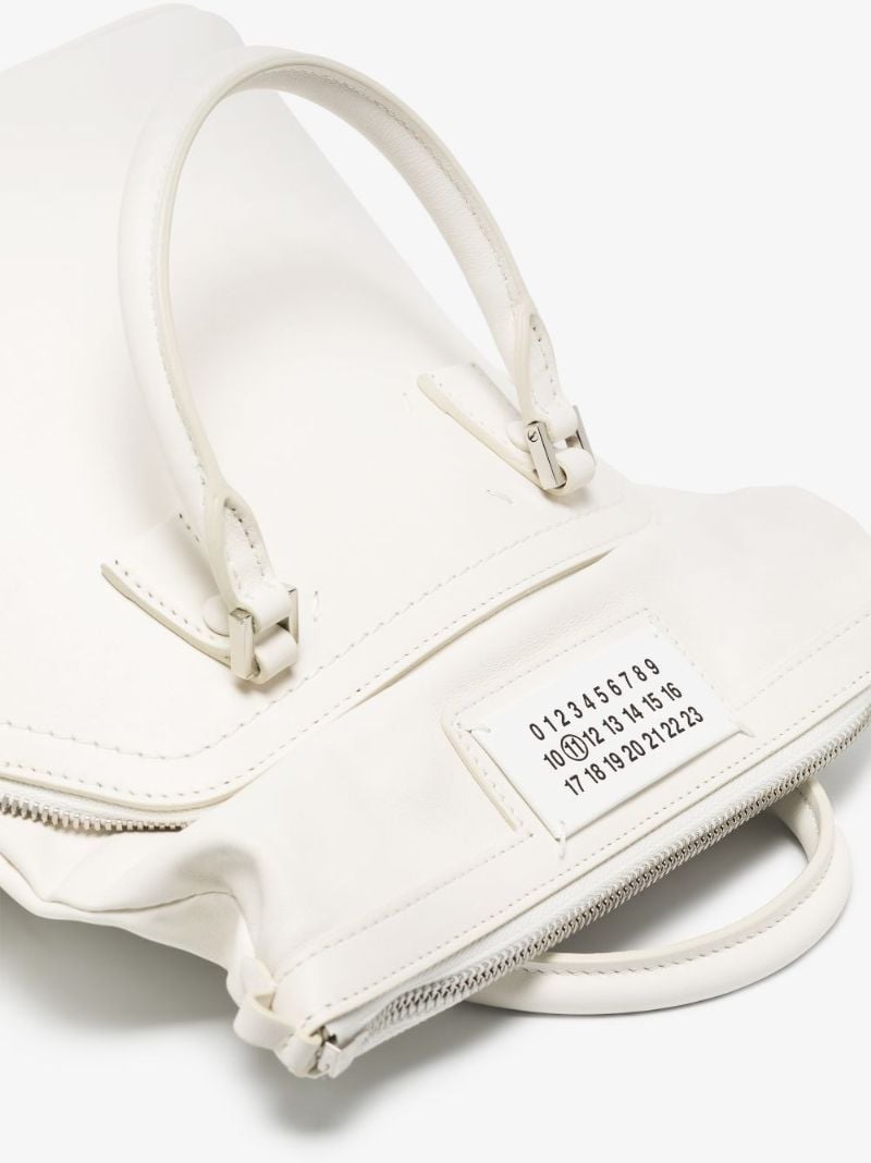 White 5ac Mini Leather Top Handle Bag