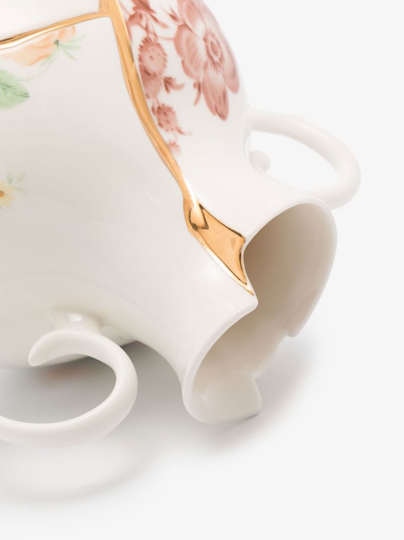 White Kintsugi Small Porcelain Vase