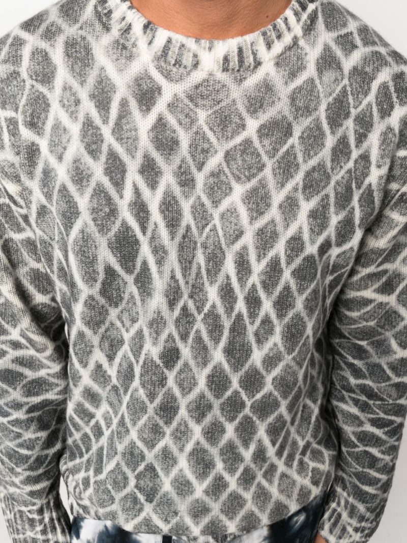 Grey Swish Crew Neck Sweater