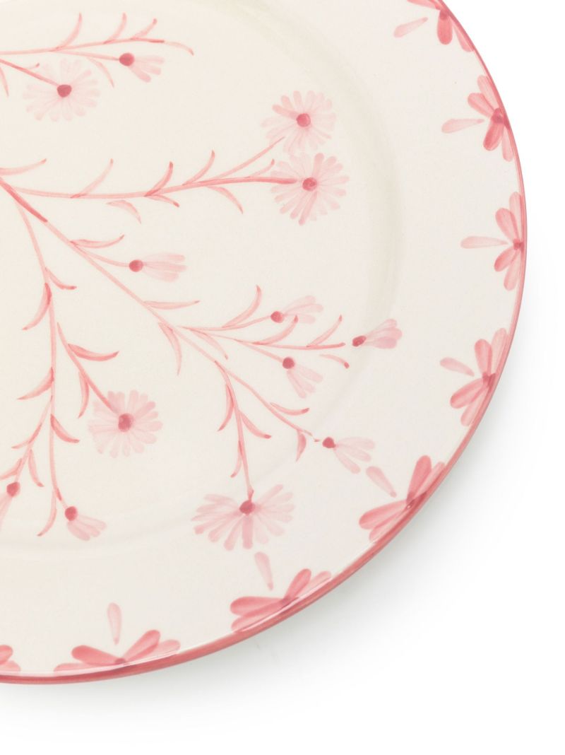 White Winchester Floral Ceramic Dinner Plate