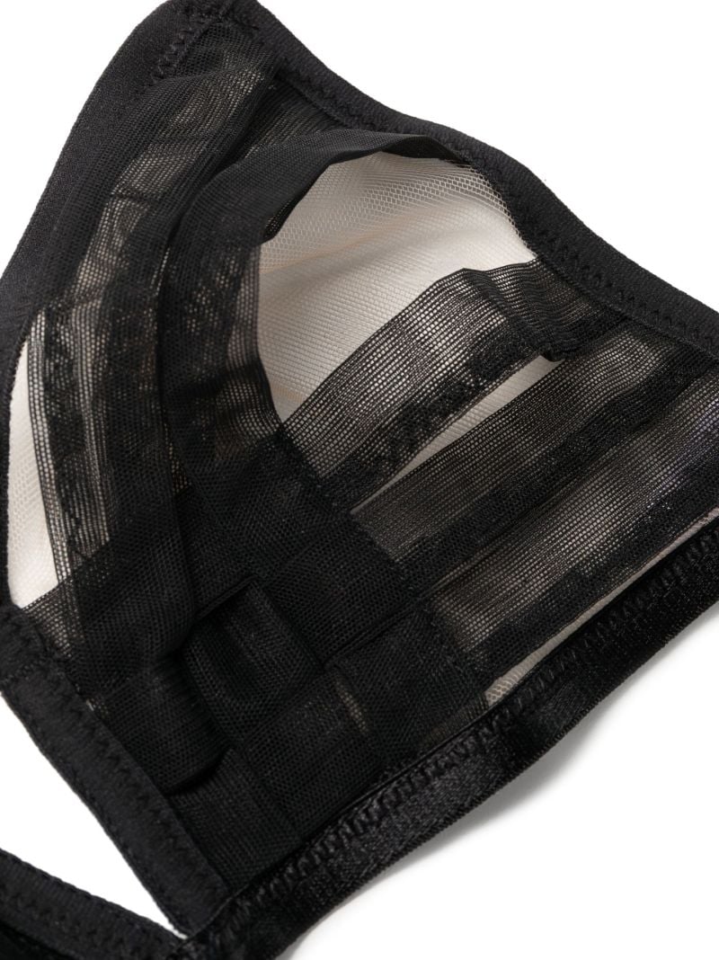 Black Linguine Triangle Bra