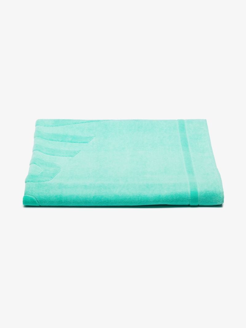 Green Logo Jacquard Cotton Towel