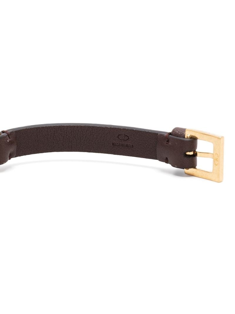 Brown Vlogo Leather Bracelet