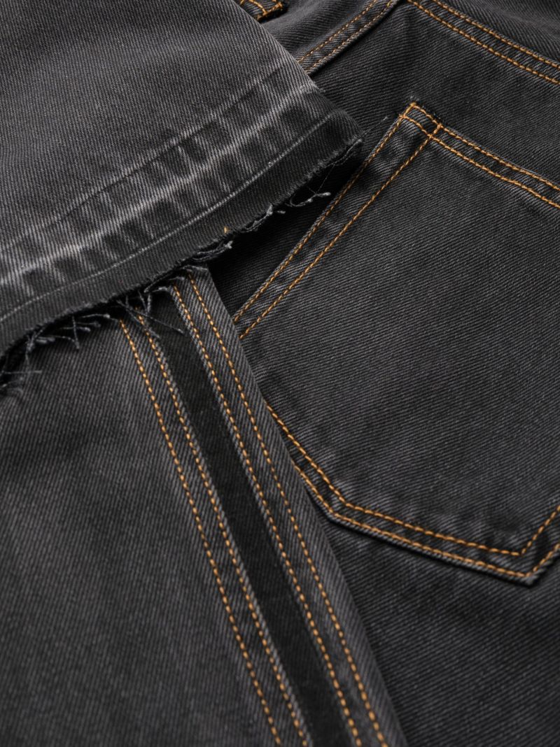 Black Straight-leg Jeans
