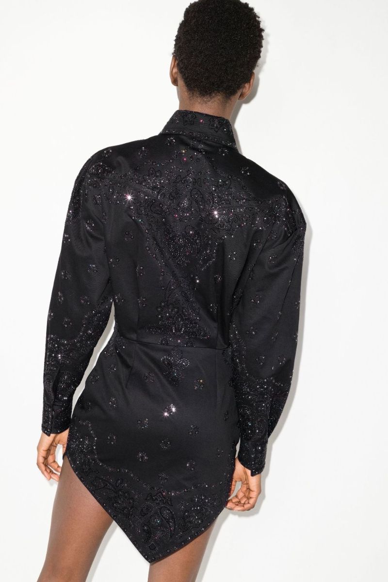 Crystal Paisley Cotton Mini Dress