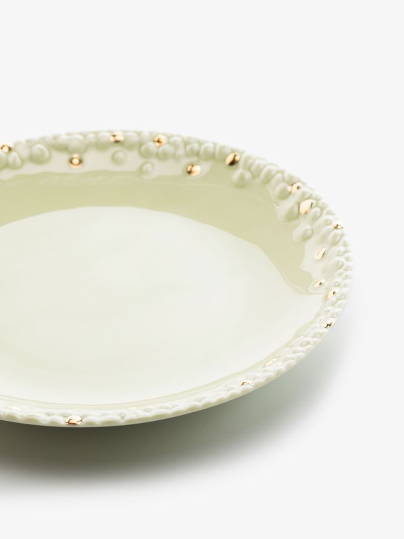 X Haas Brothers Green Mojave Porcelain Side Plate