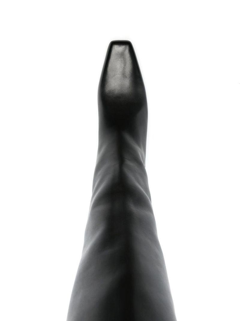 Black Pannelletto 65 Knee-high Leather Boots