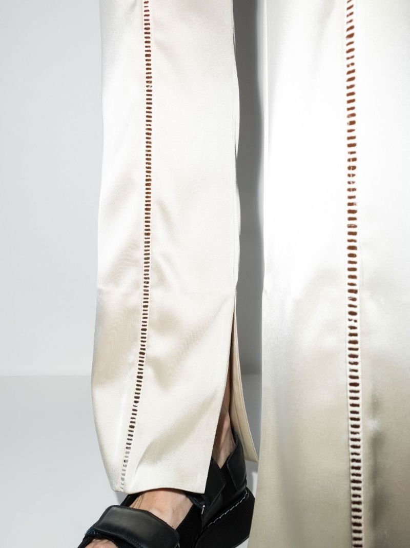 Ladder Stitch Wide Leg Trousers