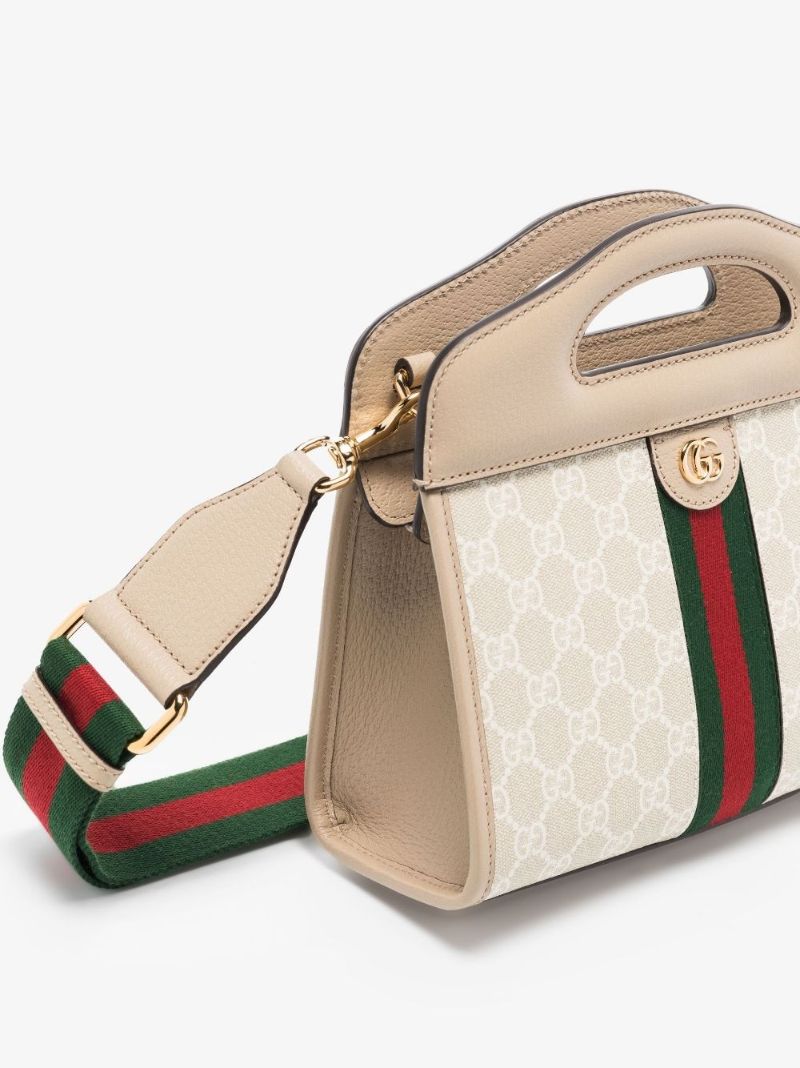 Neutral Ophidia Small Gg Supreme Top Handle Bag