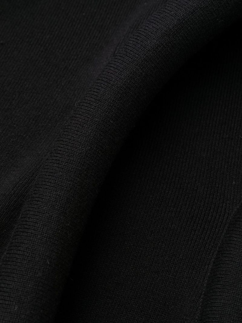 Black Bumper-tube Asymmetric Skirt