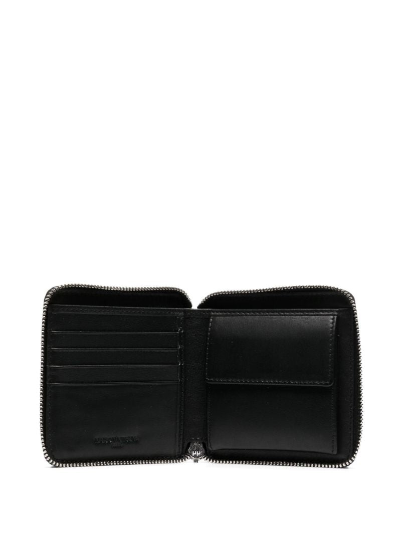 Black Tricolour Fox Zip-around Leather Wallet