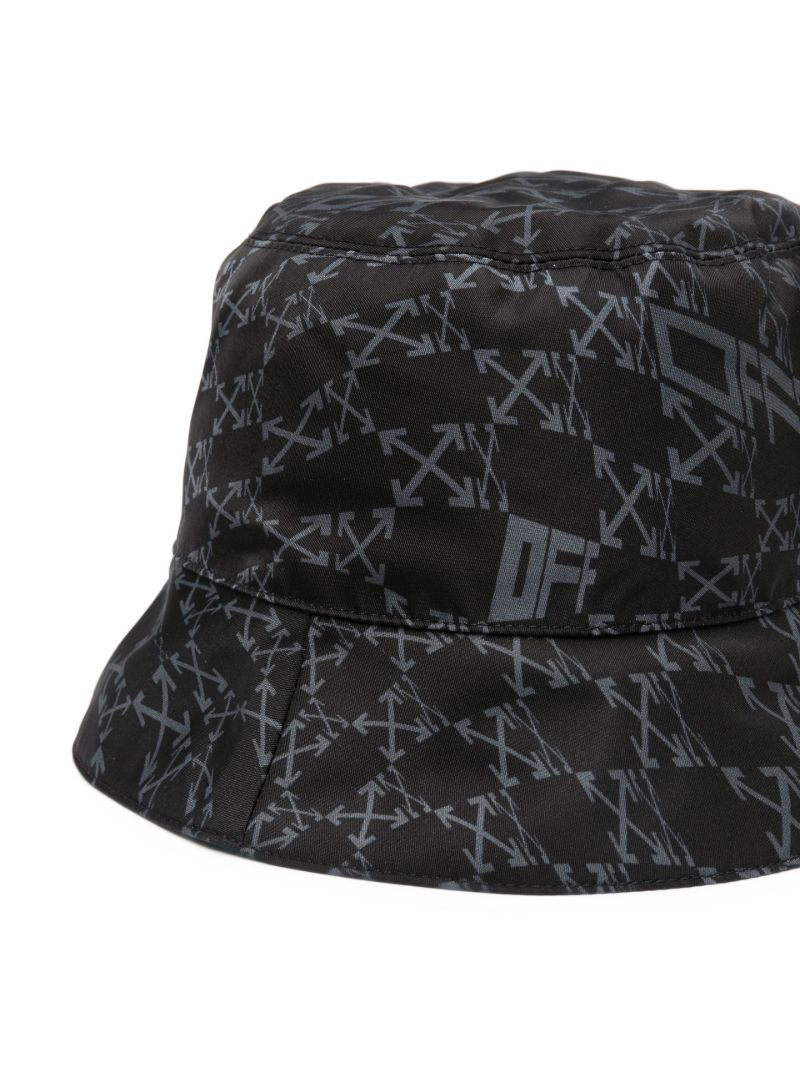 Black Arrows Print Bucket Hat
