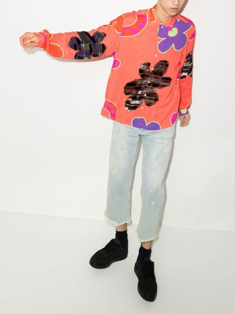 Floral Print Long Sleeved Shirt