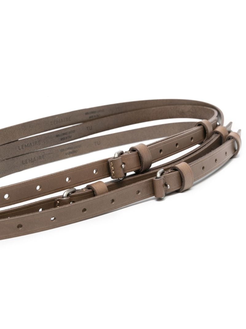 Brown Infini Leather Belt