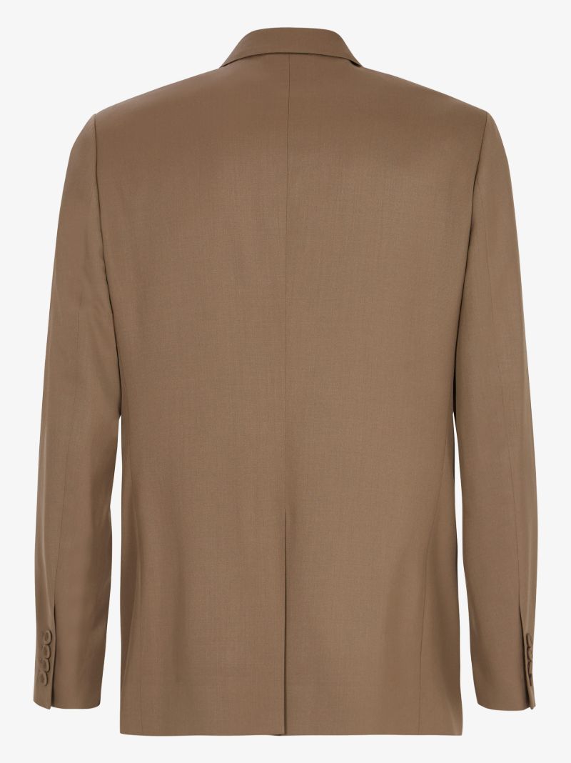 Brown Double-breated Wool Blazer