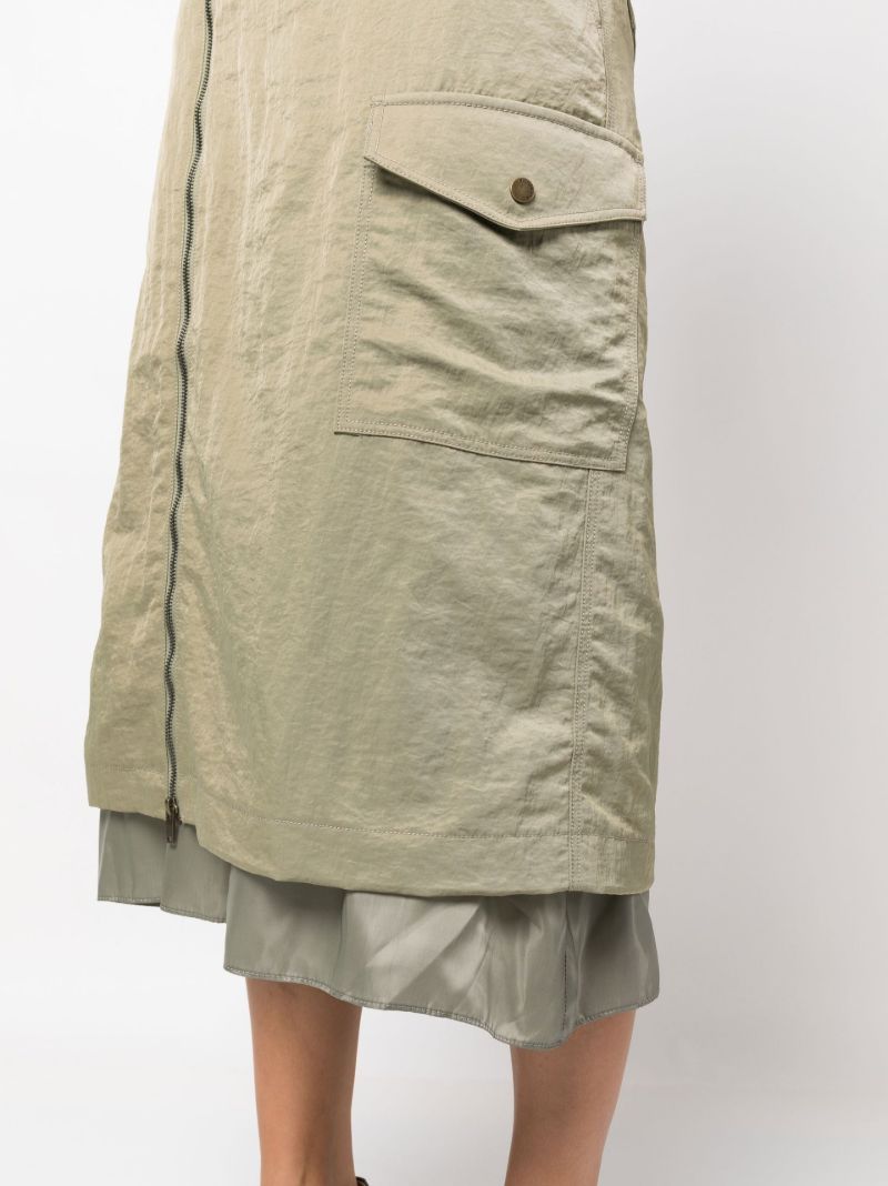 Green Leah Midi Skirt