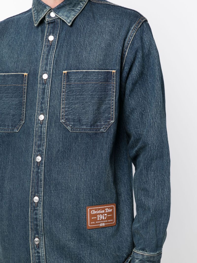 Blue Washed Denim Shirt