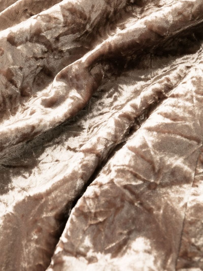 Brown Crushed Velvet Mini Dress
