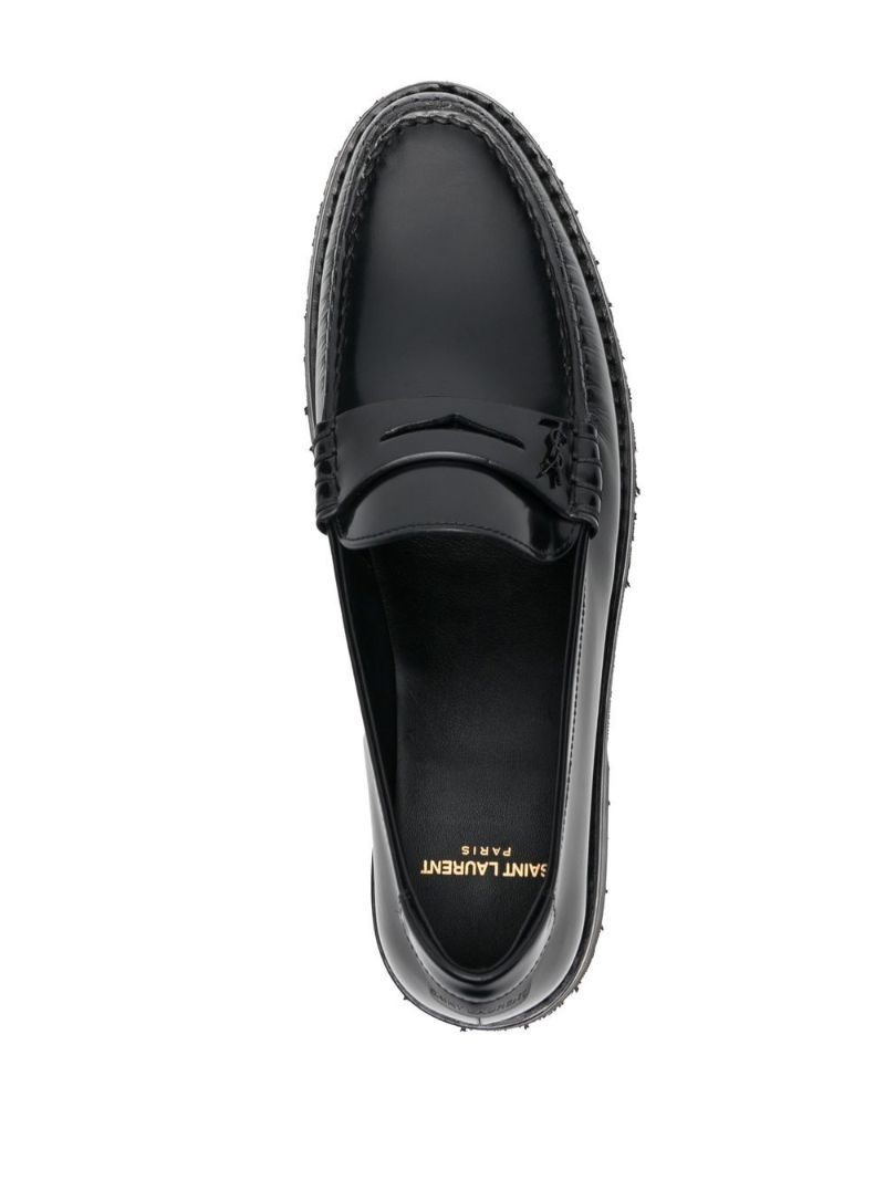 Black Le Loafer Leather Penny Loafers