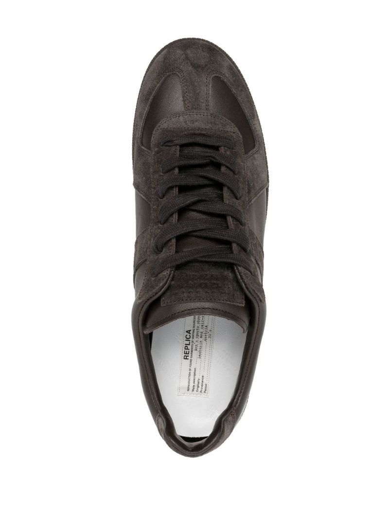 Brown Replica Leather Sneakers