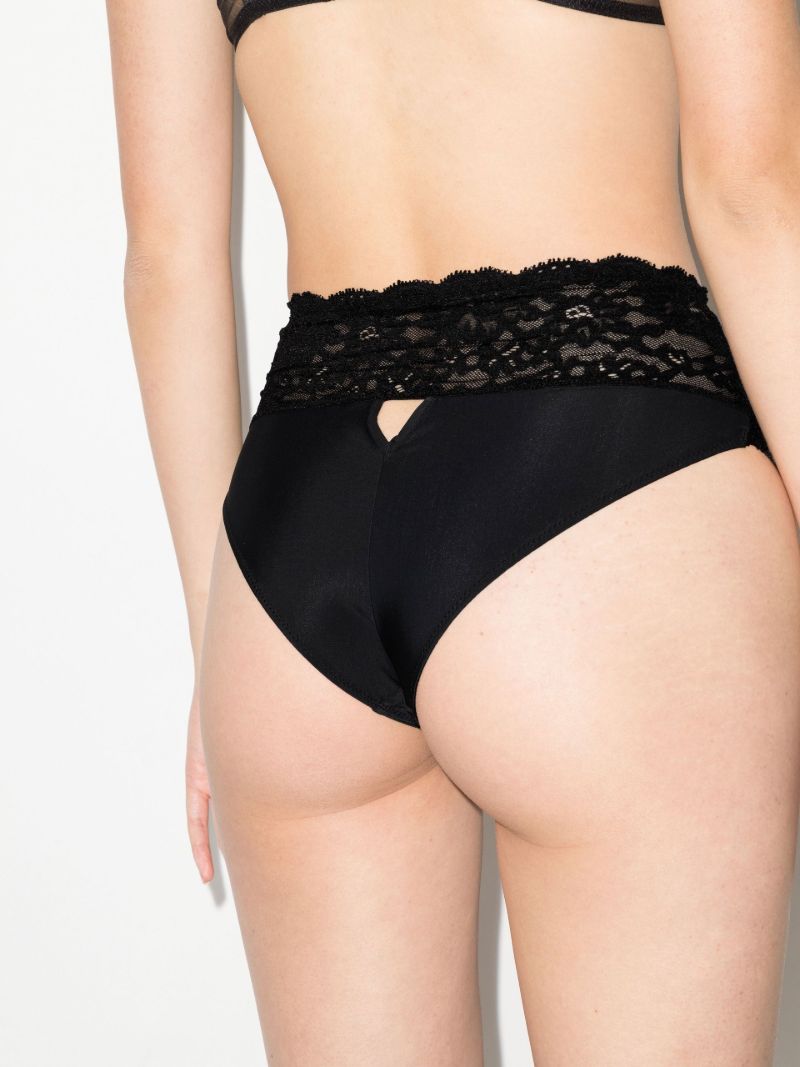 Black Charlotte Cheekini Lace Briefs
