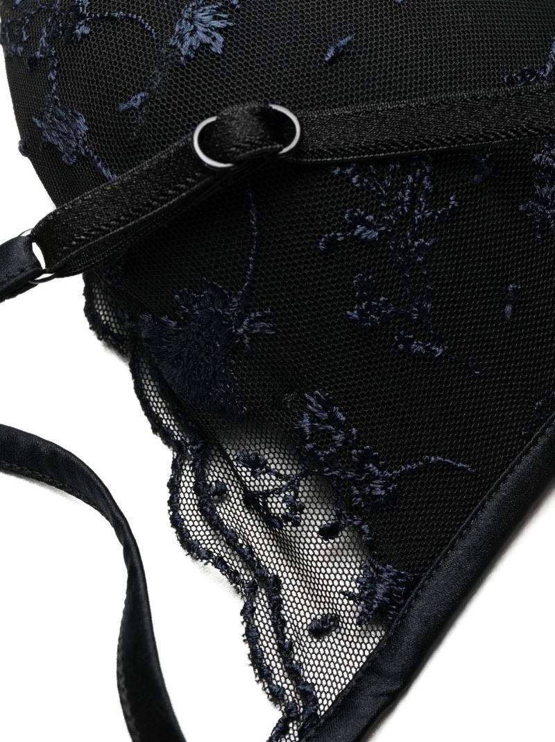 Black Midnight Botanica Lace Bra