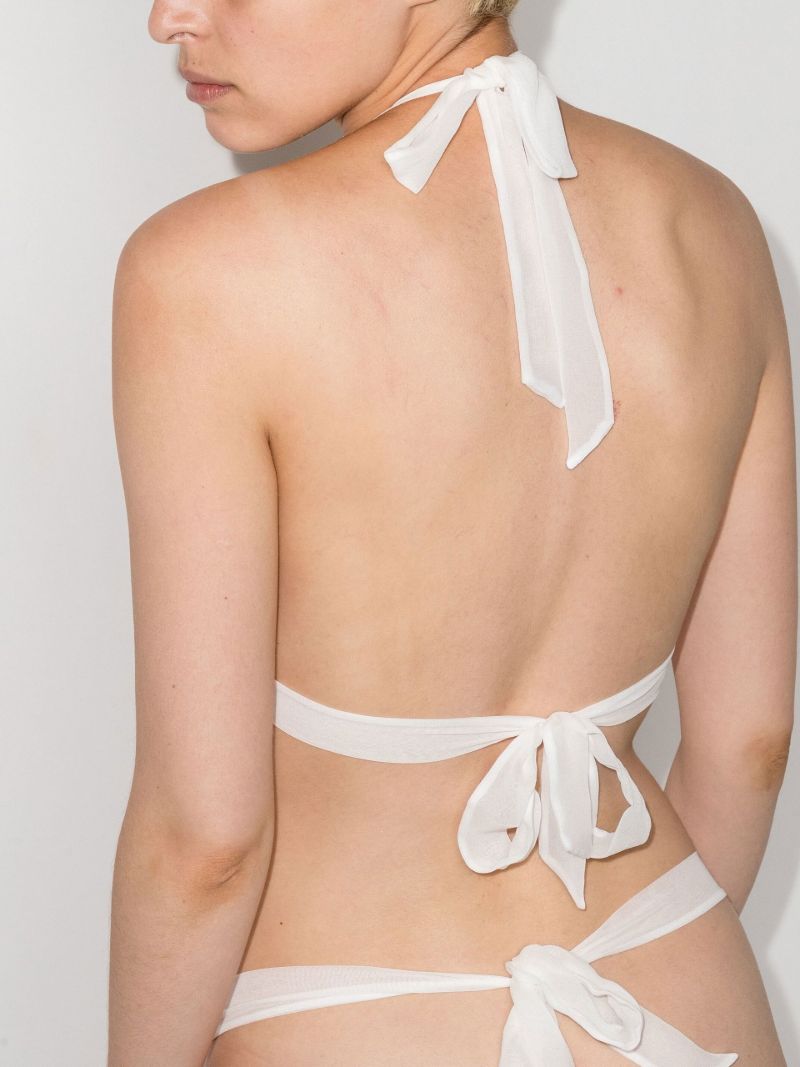 White Cadeau Lace Silk Triangle Bra