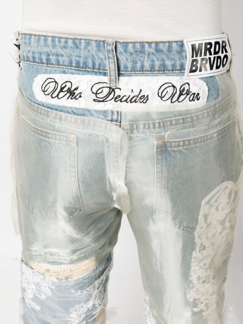 Blue Sacred Straight-leg Jeans