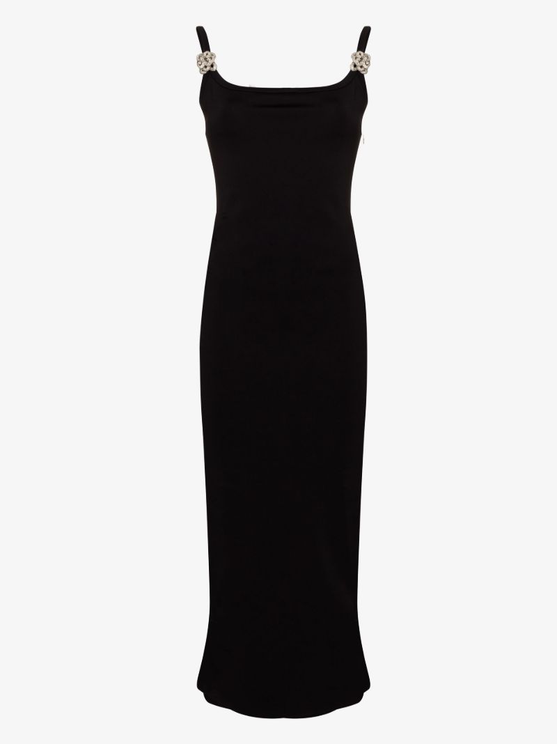 Crystal Flower Midi Dress