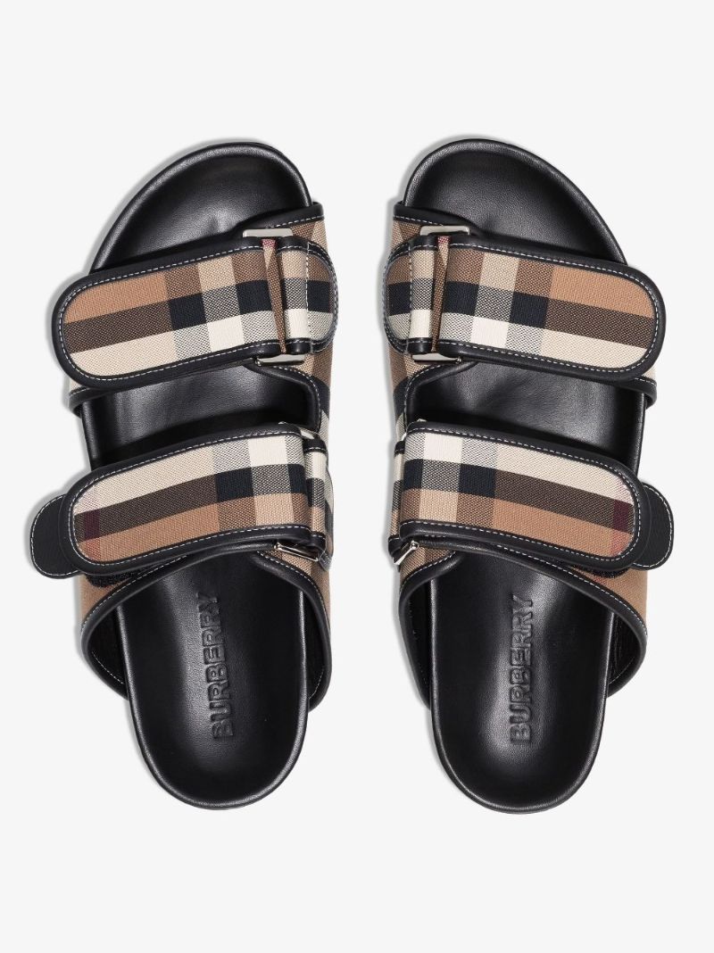 Brown House Check Canvas Sandals