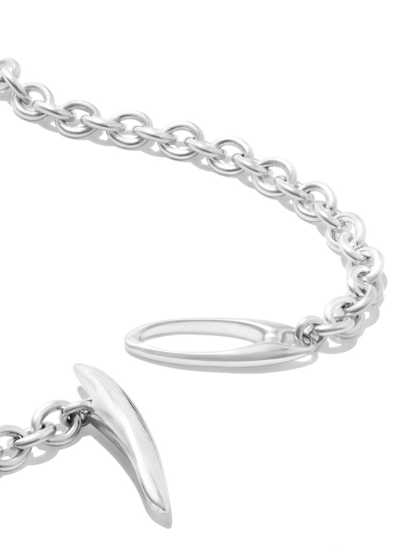 Sterling Silver Split Crucifix Necklace