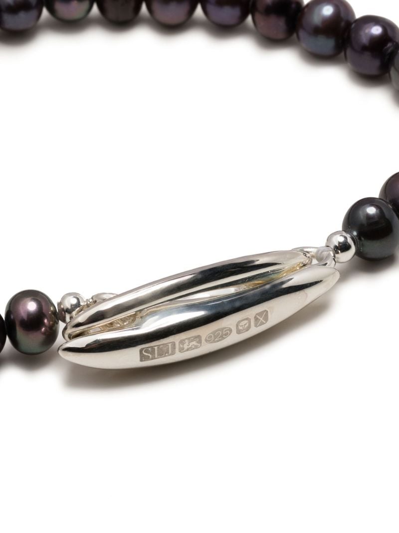 Sterling Silver Pearl Beaded Bracelet
