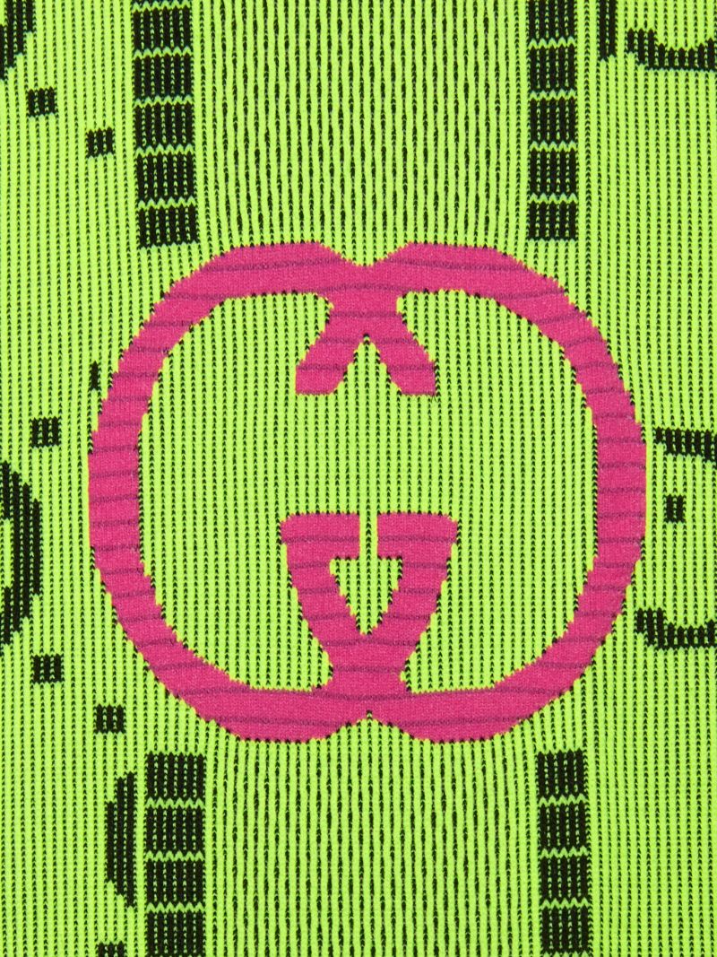Green Gg Jacquard Leggings