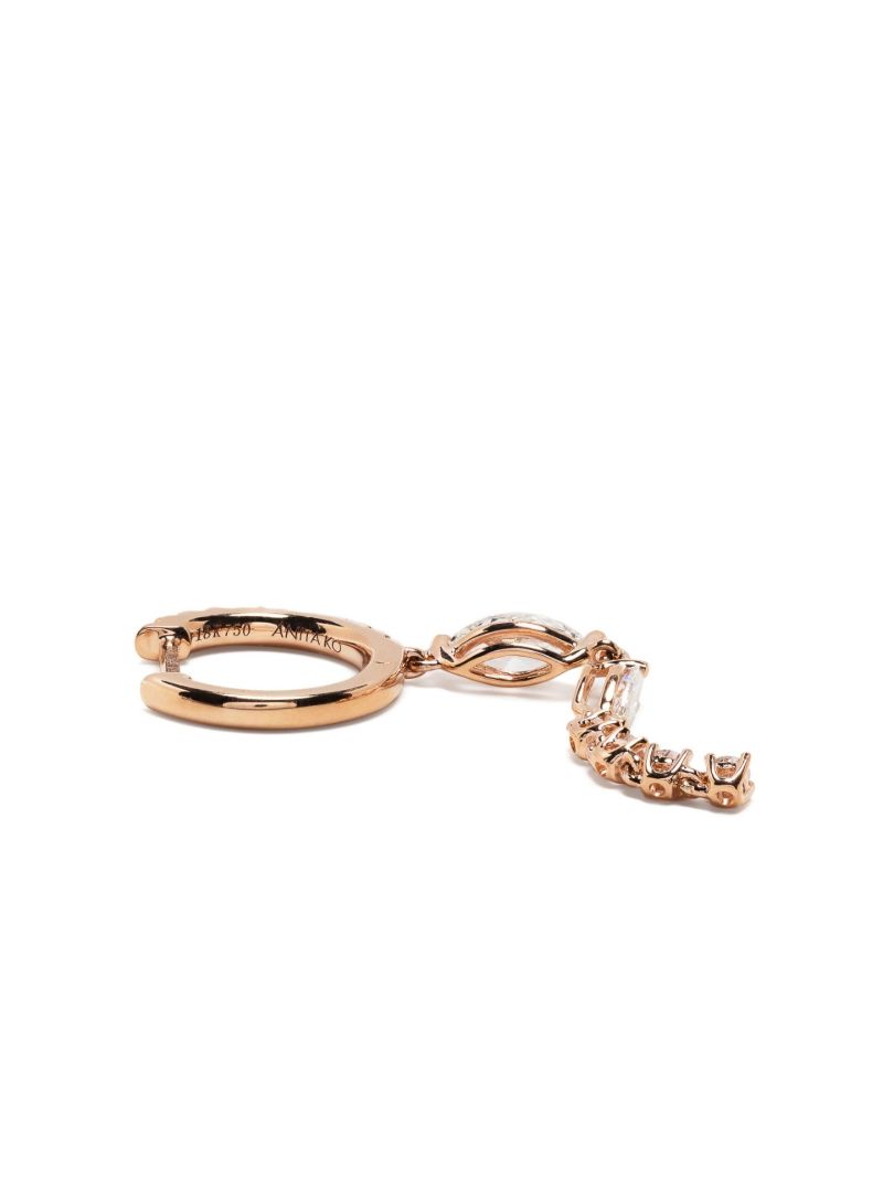 18k Rose Gold Diamond Drop Earrings