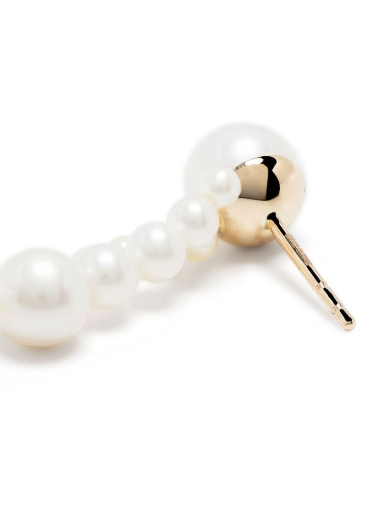 14k Yellow Gold Ruban De Perle Pearl Drop Earrings