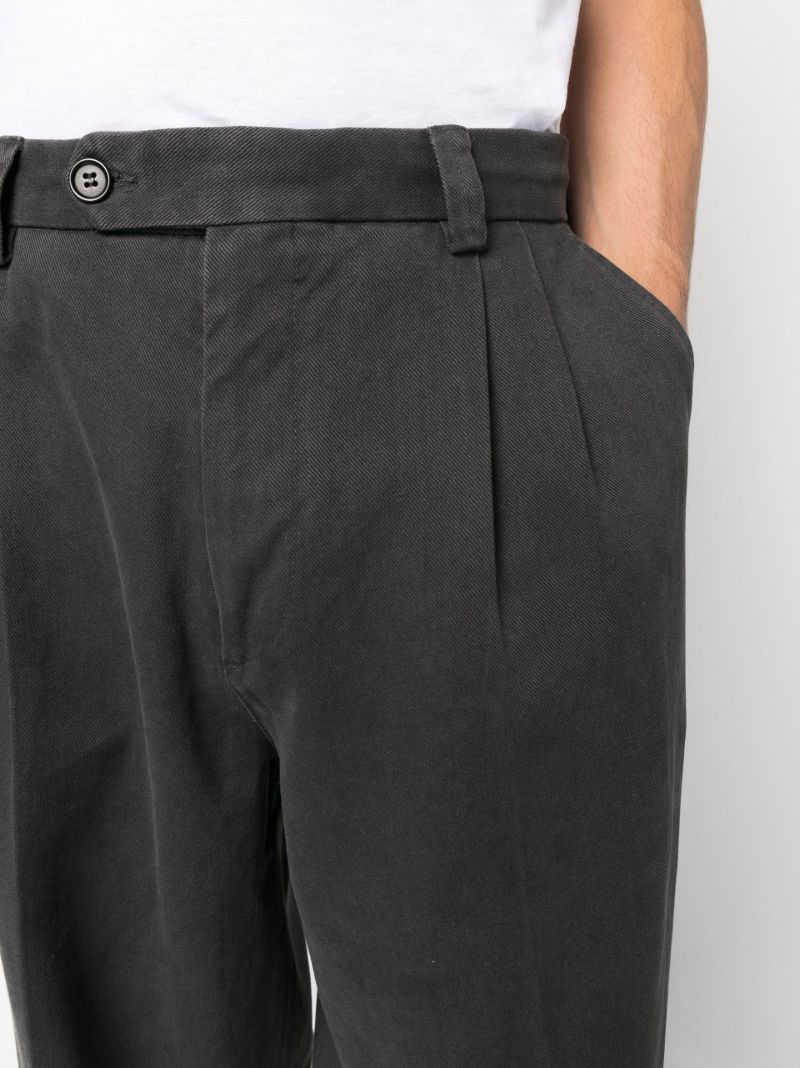 Grey Classic Straight-leg Trousers