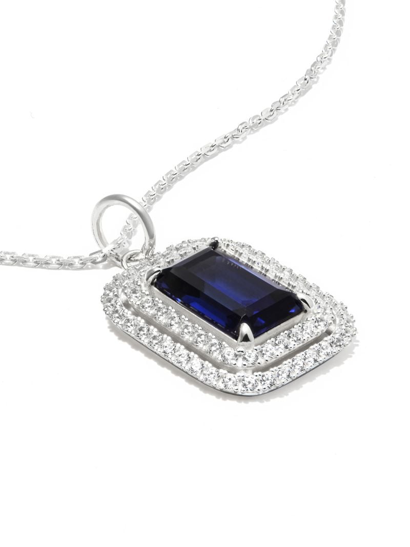Sterling Silver Topaz Pendant Necklace