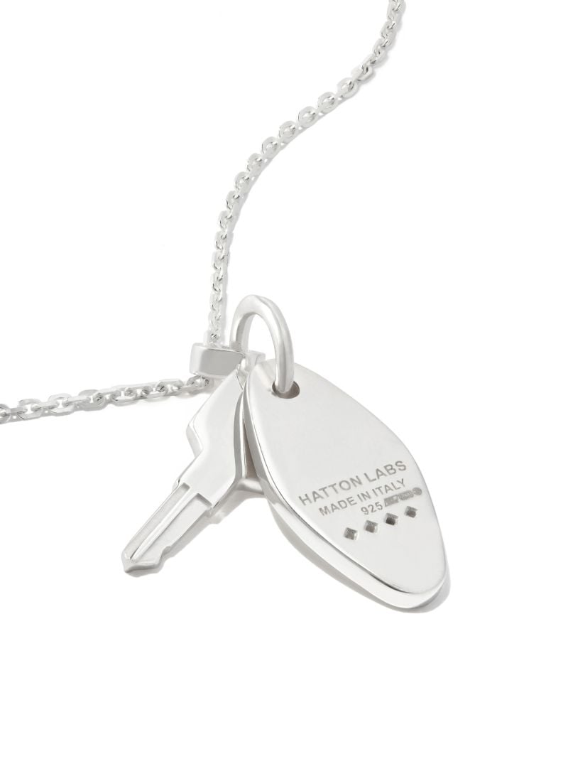 Sterling Silver Towers Key Pendant Necklace