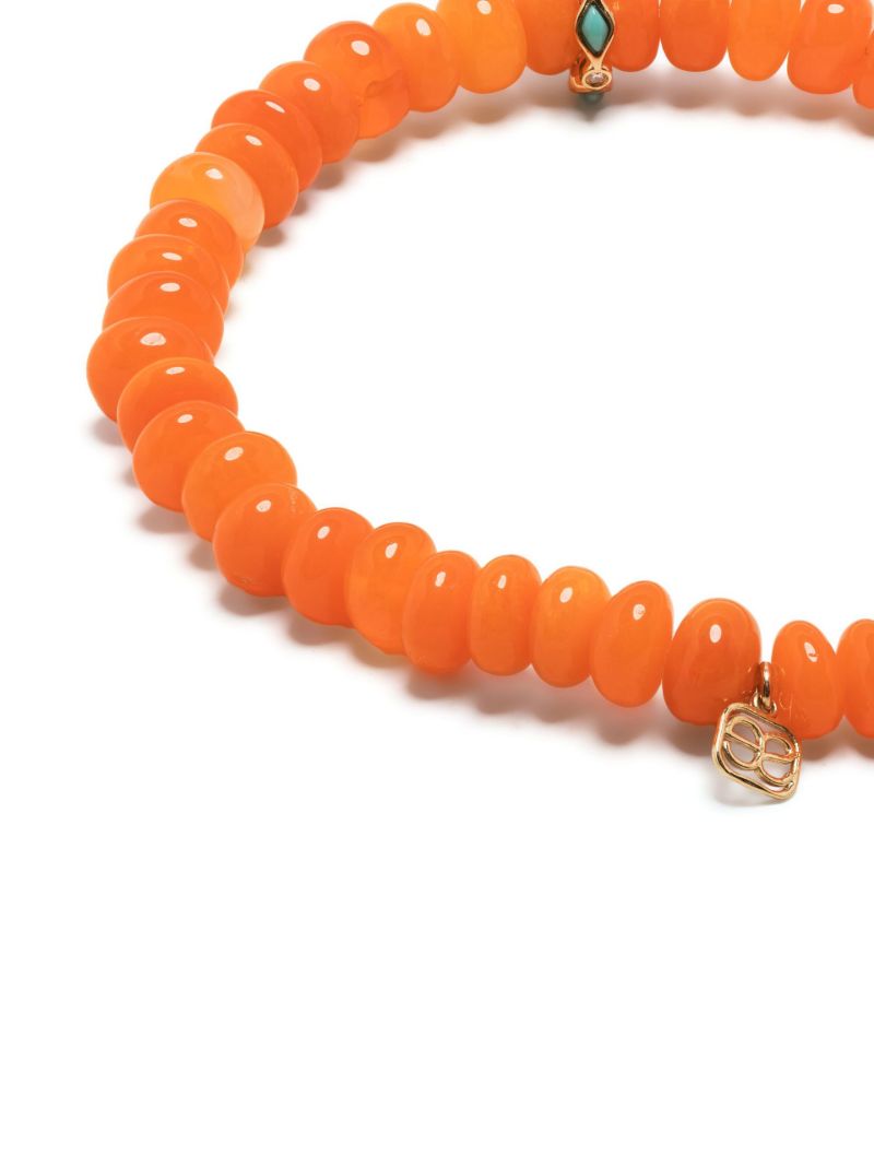 14k Yellow Gold Rondelle Opal and Diamond Bracelet