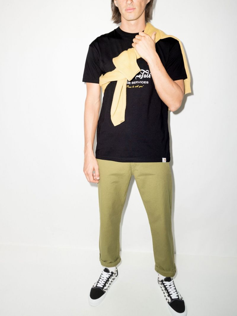 X Small Talk Studio Black Embroidered T-shirt
