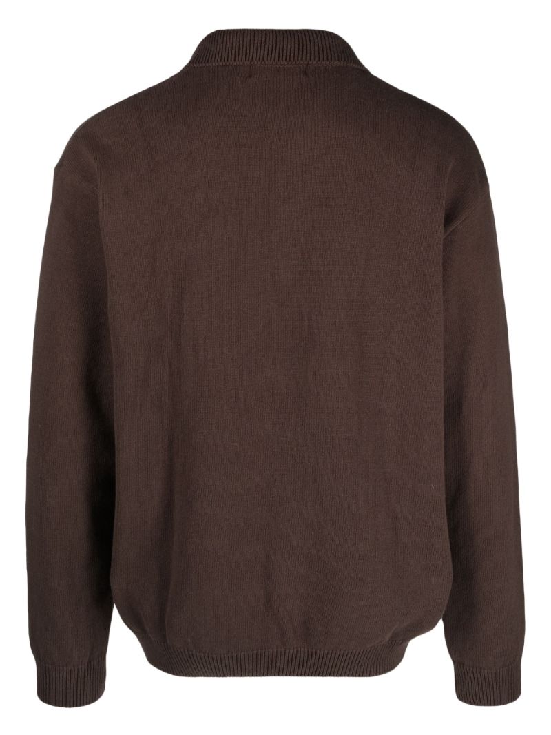 Grey Ribbed Formal Cotton Polo Shirt
