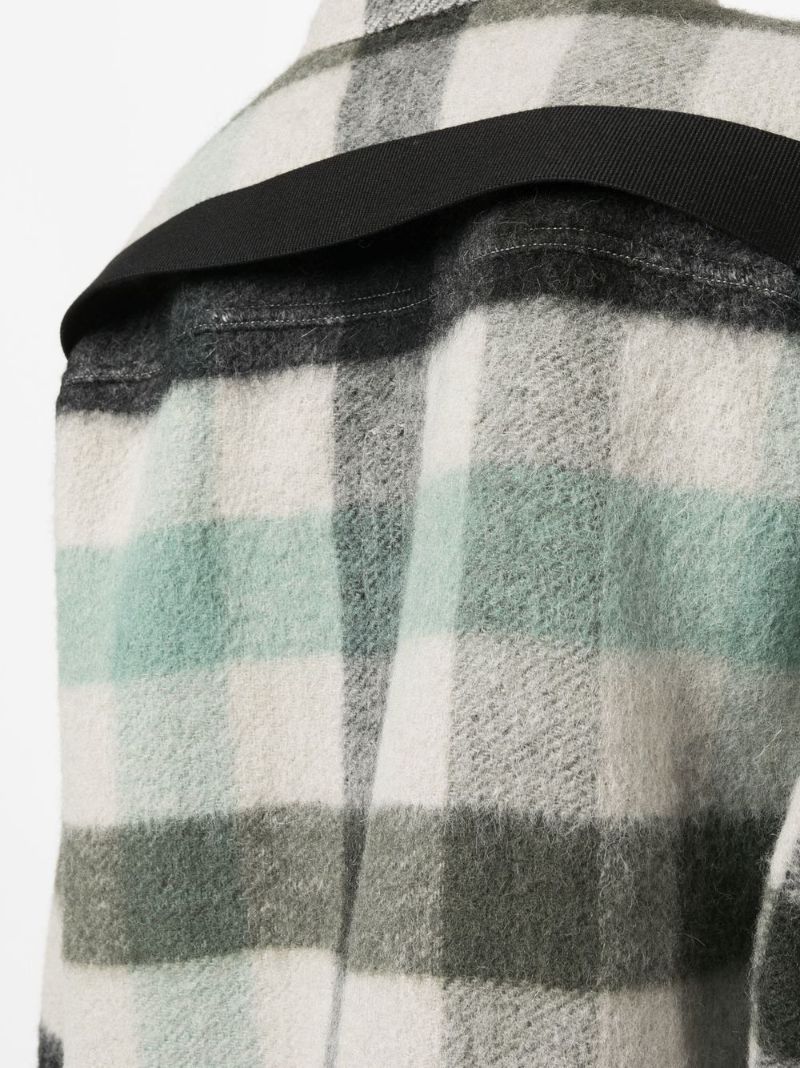 Green Check Wool Overshirt