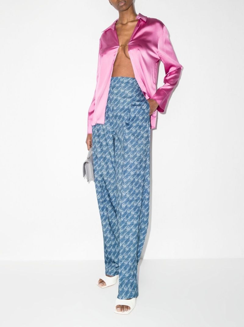 Logo Cotton Chambray Trousers