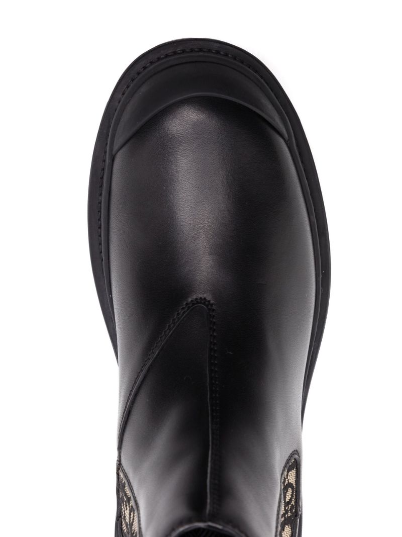Black Leather Chelsea Ankle Boots