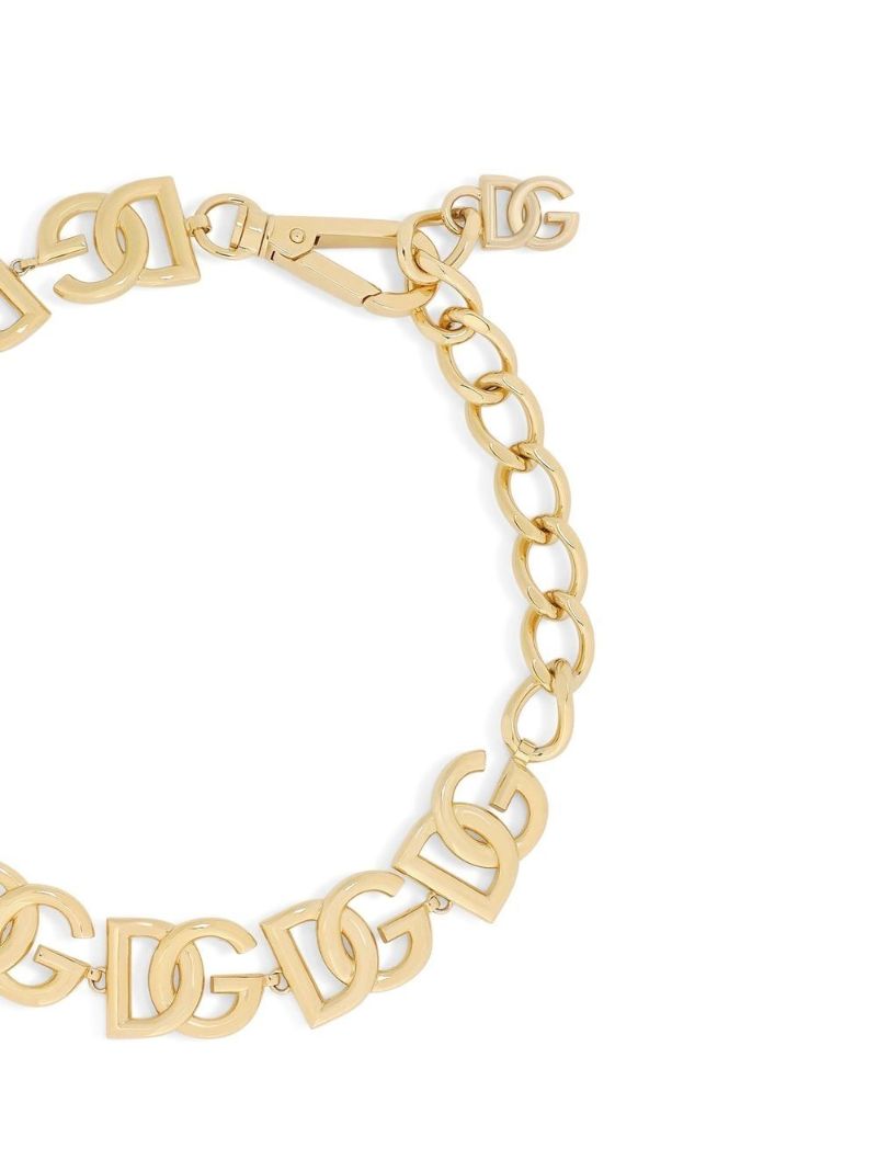 Gold-plated Interlocking Logo Choker Necklace