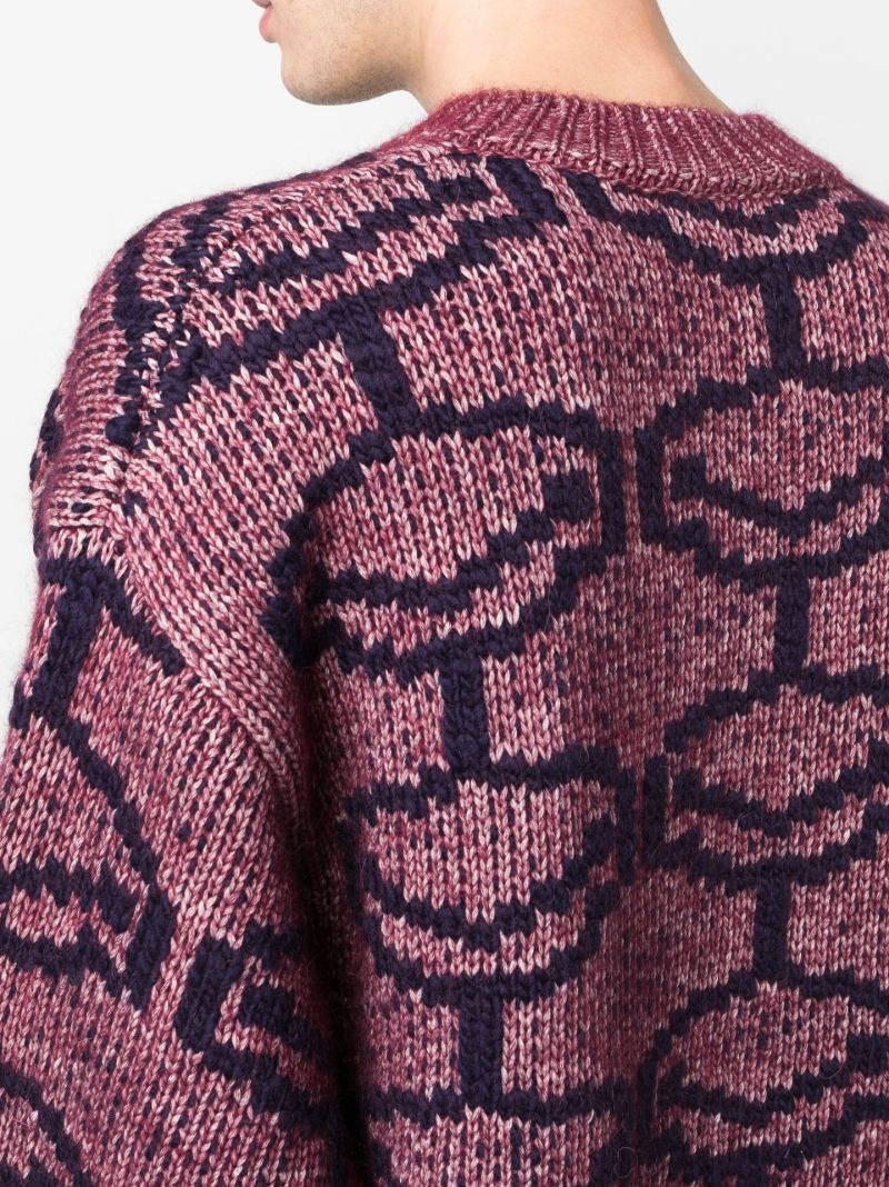 Pink Akad Intarsia-knit Sweater