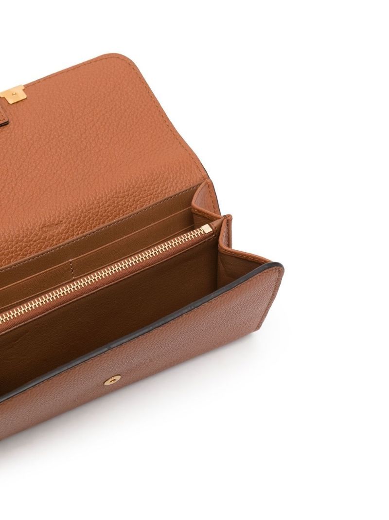 Brown Marcie Long Leather Wallet