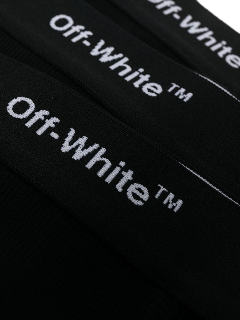 Black Logo Print Boxers