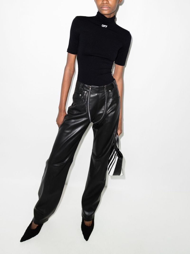 Logo Roll Neck Top